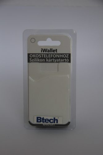 Btech iWallet fehér szilikon kártyatartó tok