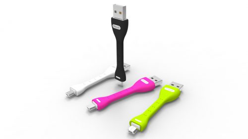 Btech BTU-5030 USB kábel, pink