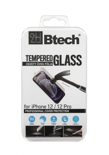 Btech iPhone 12 / 12 PRO flat glass üvegfólia